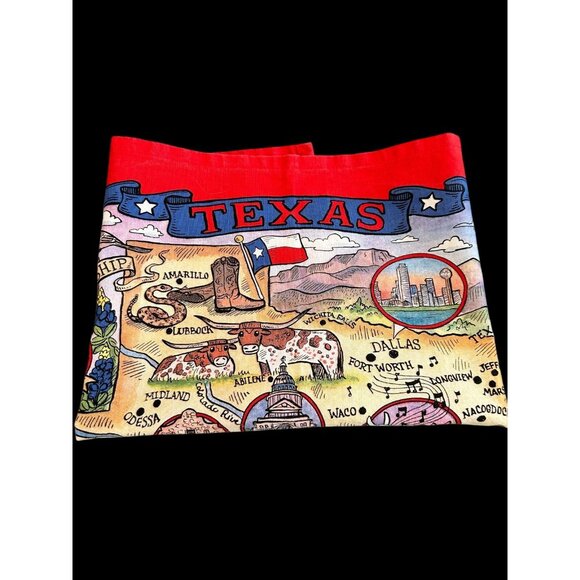 Kay Dee TEXAS Tea Towel Cotton Lone Star State Carrie Wagner Design 18"x26" - Picture 6 of 10